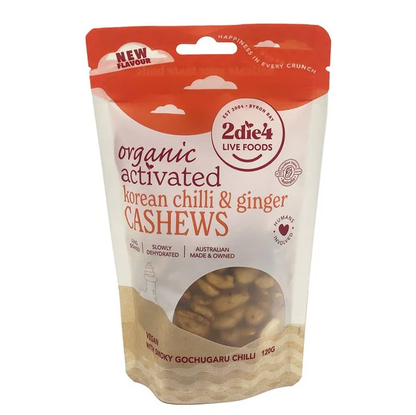 2die4 Activated Organic Korean Chilli & Ginger Cashews