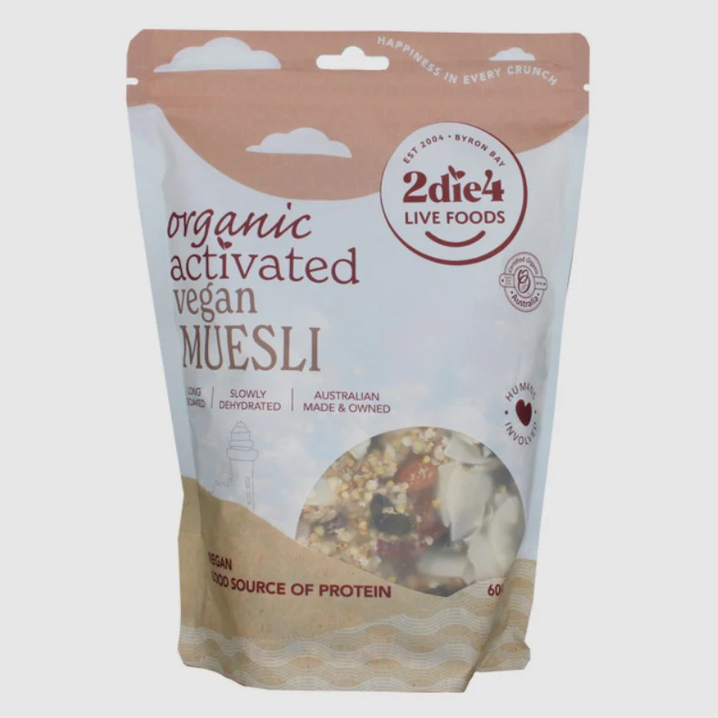 2die4 Activated Vegan Organic Muesli 600g