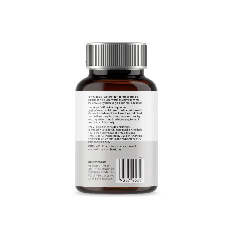 ATP Science Rest and Relax 60 Capsules - Image 2
