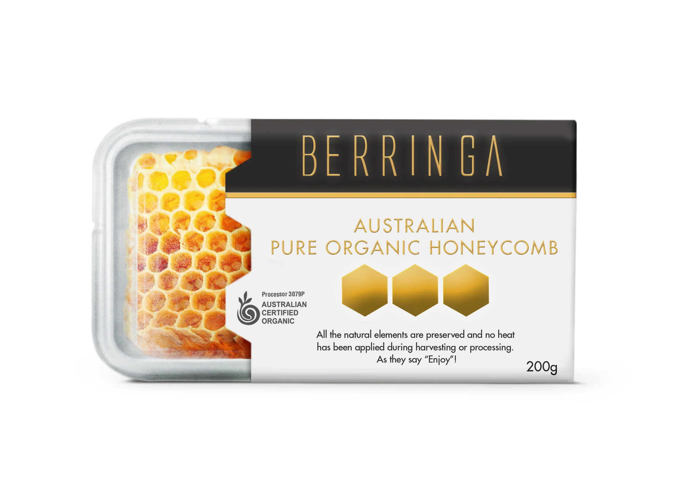 Berringa Certified Organic Honeycomb 200g