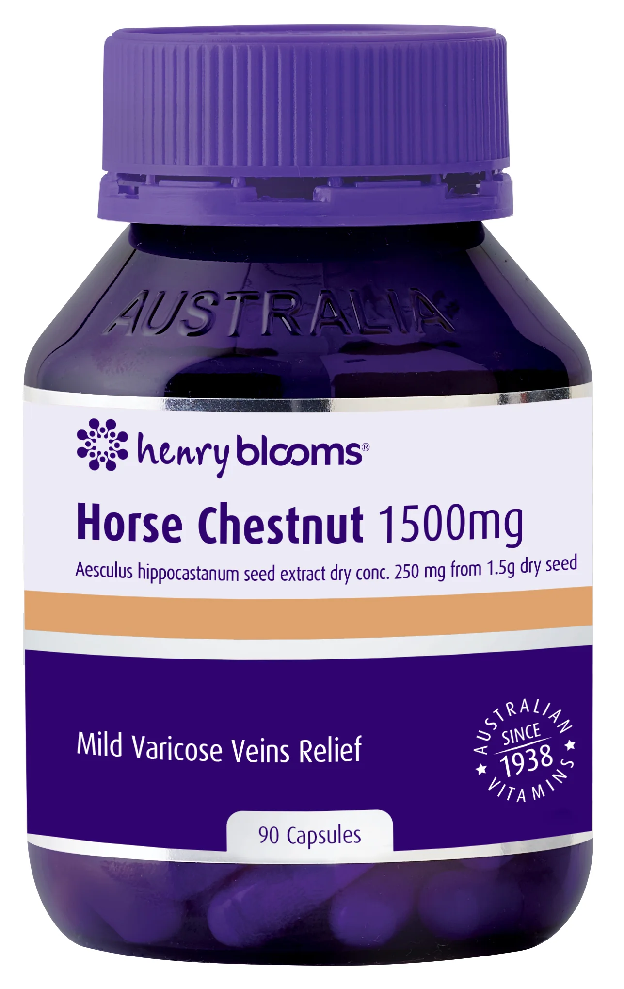 Henry Blooms Horse Chestnut 1500 - 90 Capsules