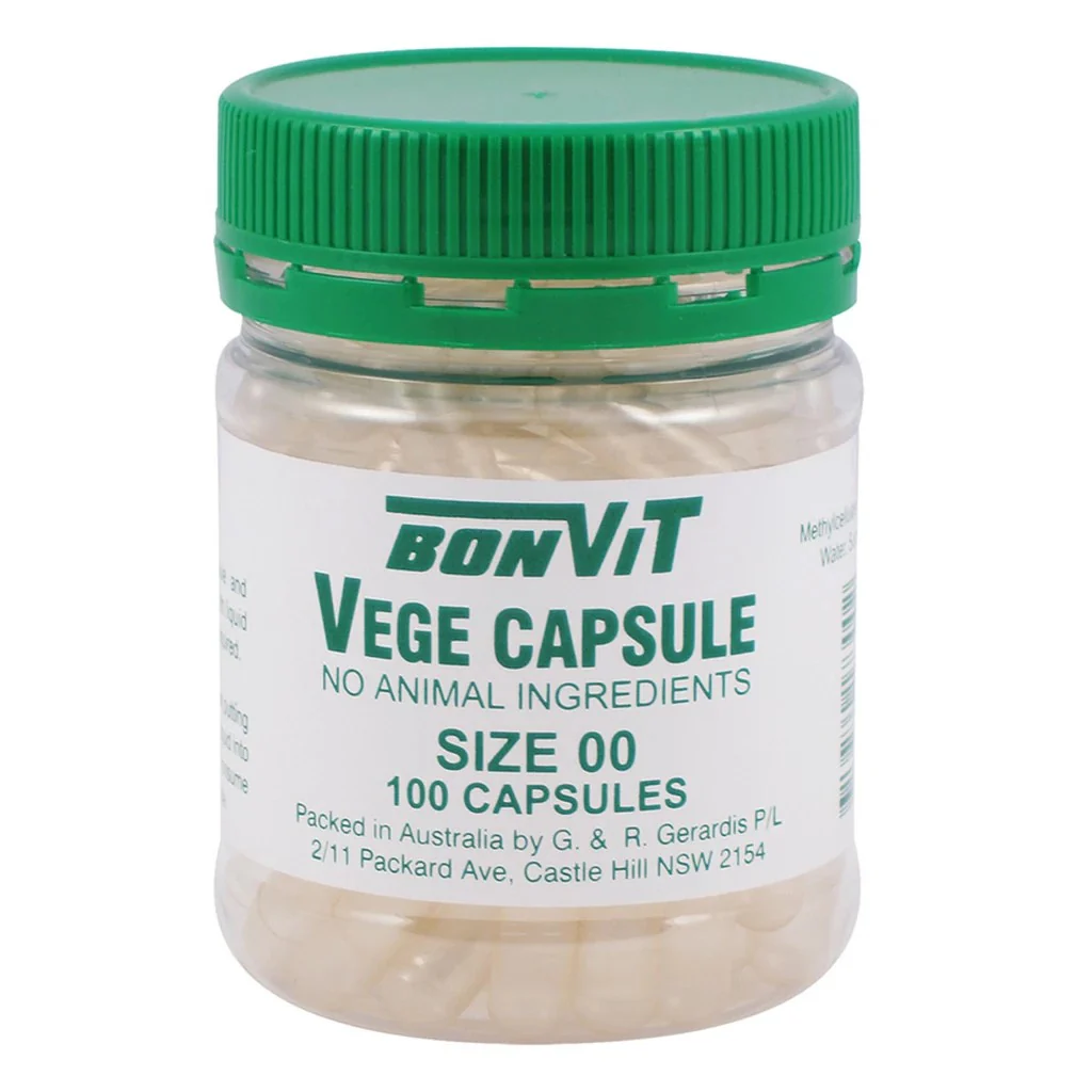Bonvit Empty Vege Capsules 'OO' size 100 capsules