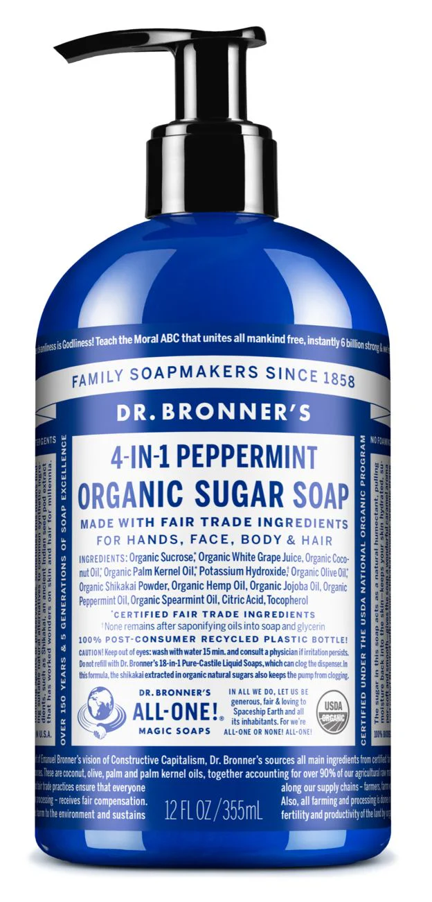 Dr Bronner's Organic Pump Soap Peppermint 355ml
