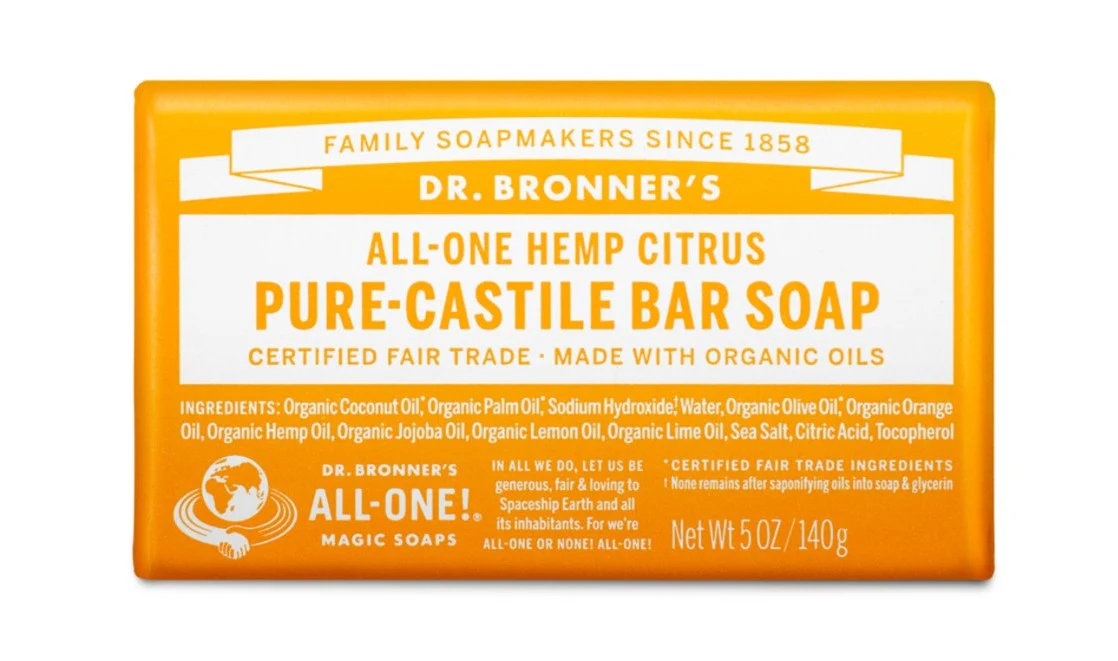 Dr Bronner's 18-in-1 Pure Castile MAGIC BAR SOAP Citrus 140g
