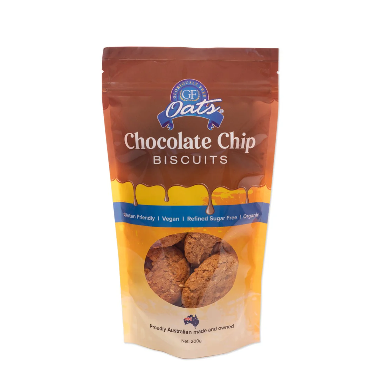 Gloriously Free Oats Chocolate Chip Biscuits 200g - Box of 10