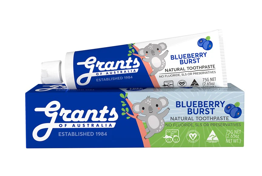 Grants Blueberry Burst Kids Natural Toothpaste - 12 Pack