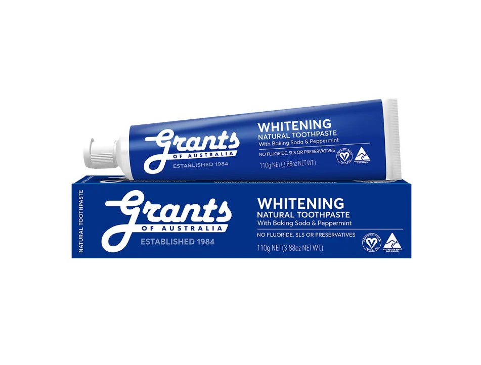 Grants Whitening with Peppermint Natural Toothpaste 110g - 12 Pack