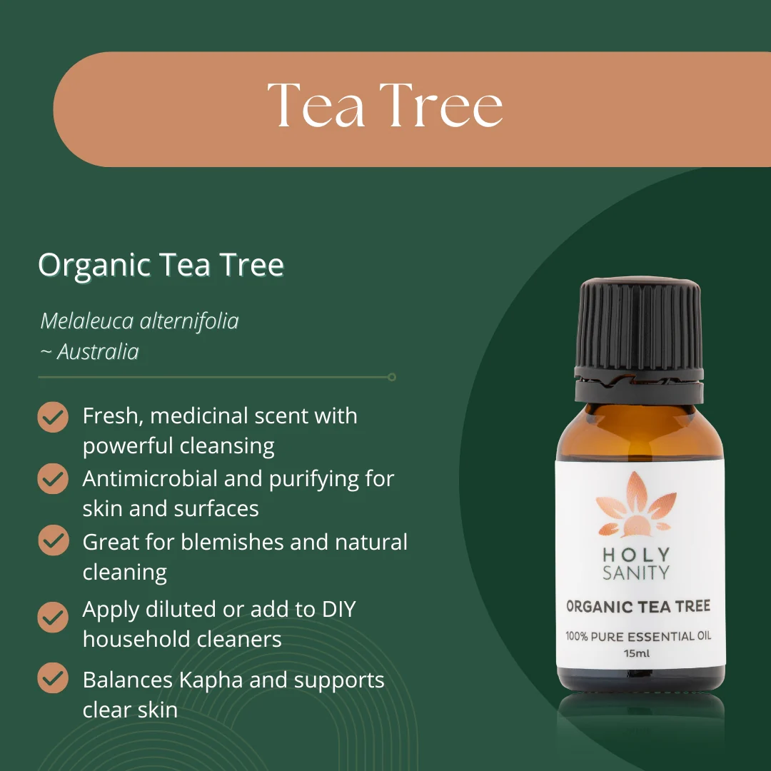 Holy Sanity Organic Essential Oil Tea Tree 15ml - Image 2