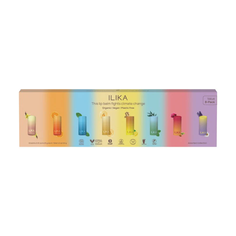 ILIKA Lip Balm 0.15oz Assorted Collection 8 Pack