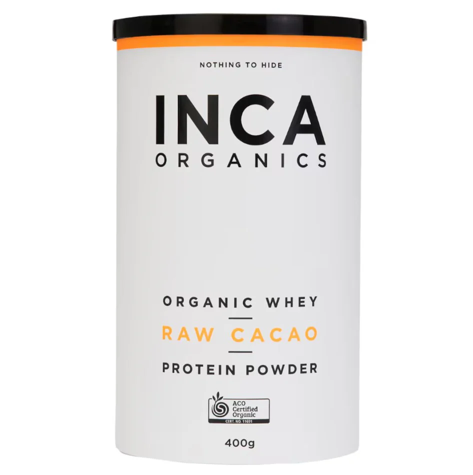 Inca Organics Organic Whey Protein Powder Raw Cacao