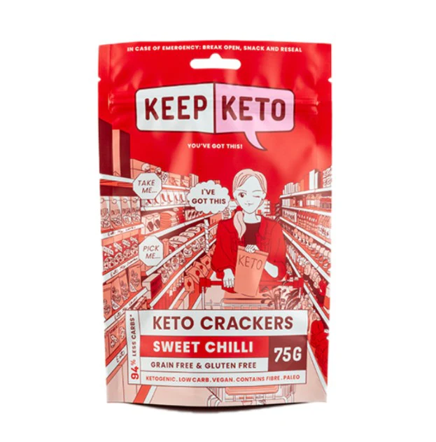 Keep Keto Crackers Sweet Chilli 75g
