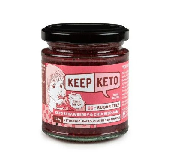 Keep Keto Strawberry and Chia Seed 190g