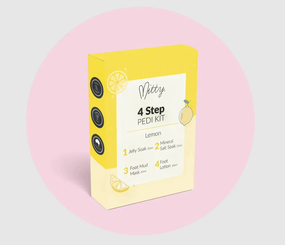 Mitty 4 Step Pedi Kit Lemon 4x20ml
