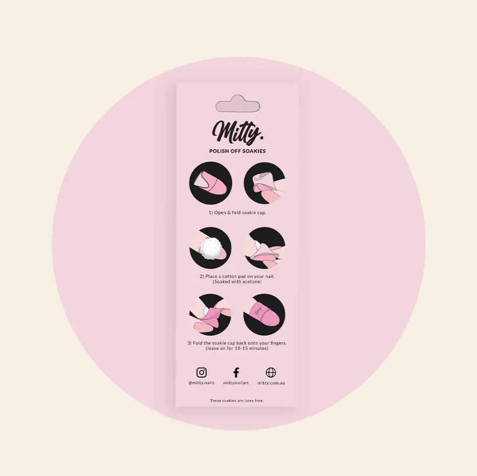 Mitty Polish off Soakies Candy Pink 5pcs - Image 4