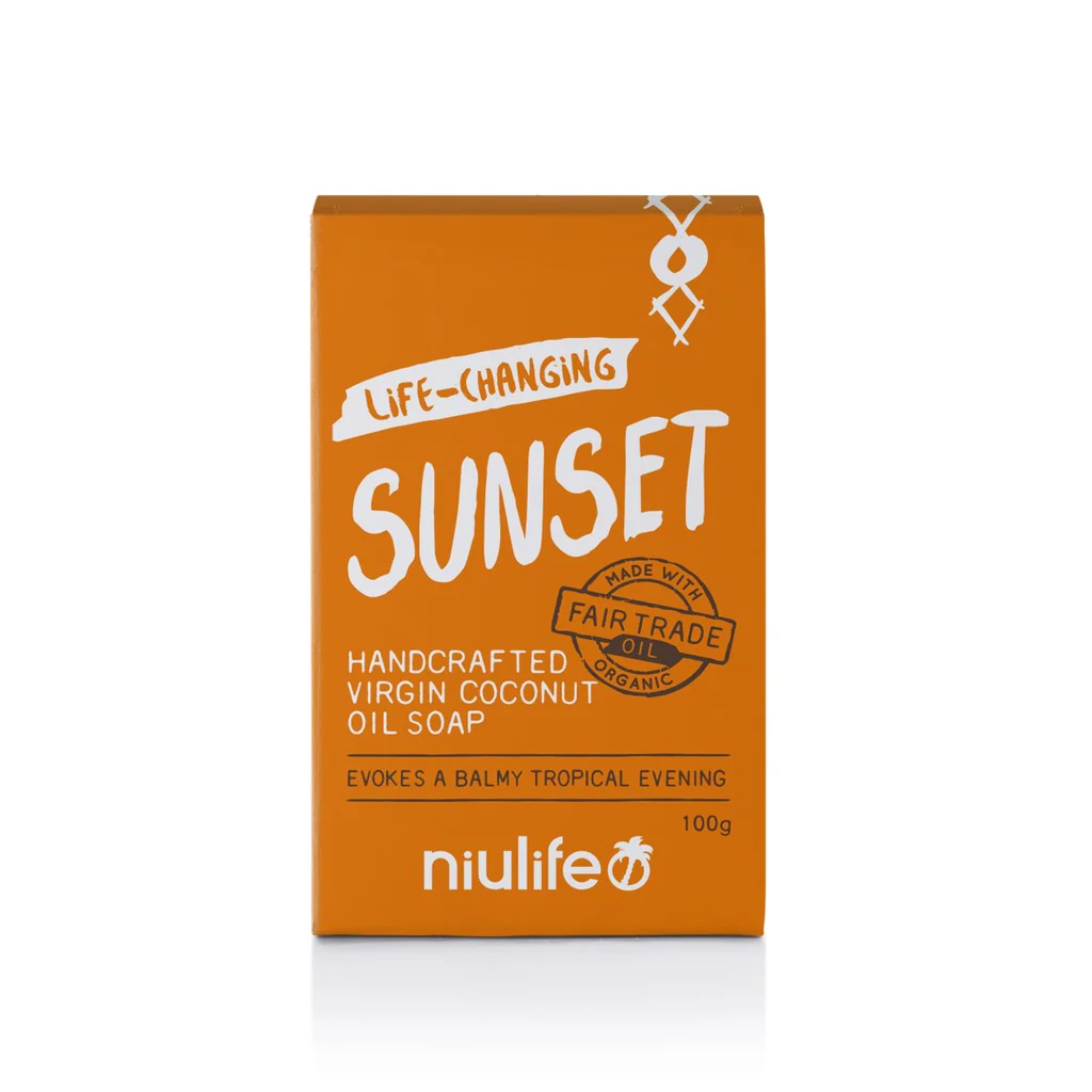 Niulife Handcrafted Virgin Coconut Oil Bar Soap Sunset 100g