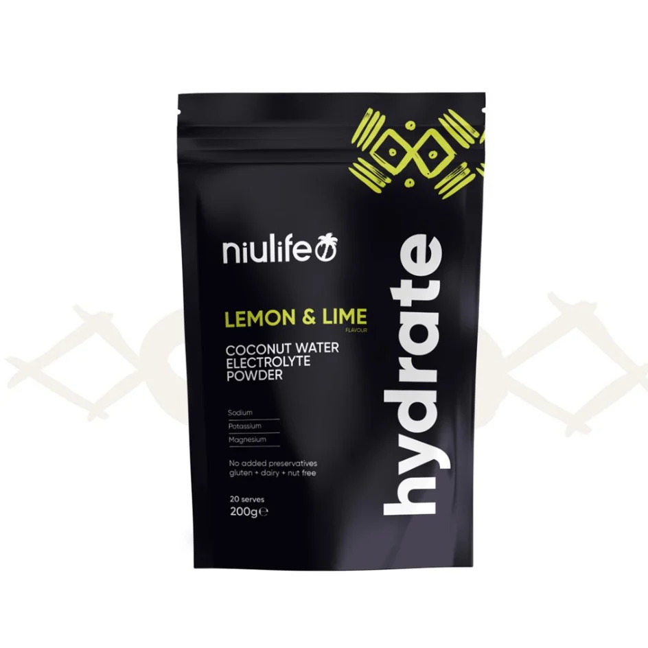 Niulife Hydrate Coconut Water Electrolyte Powder Lemon & Lime 200g
