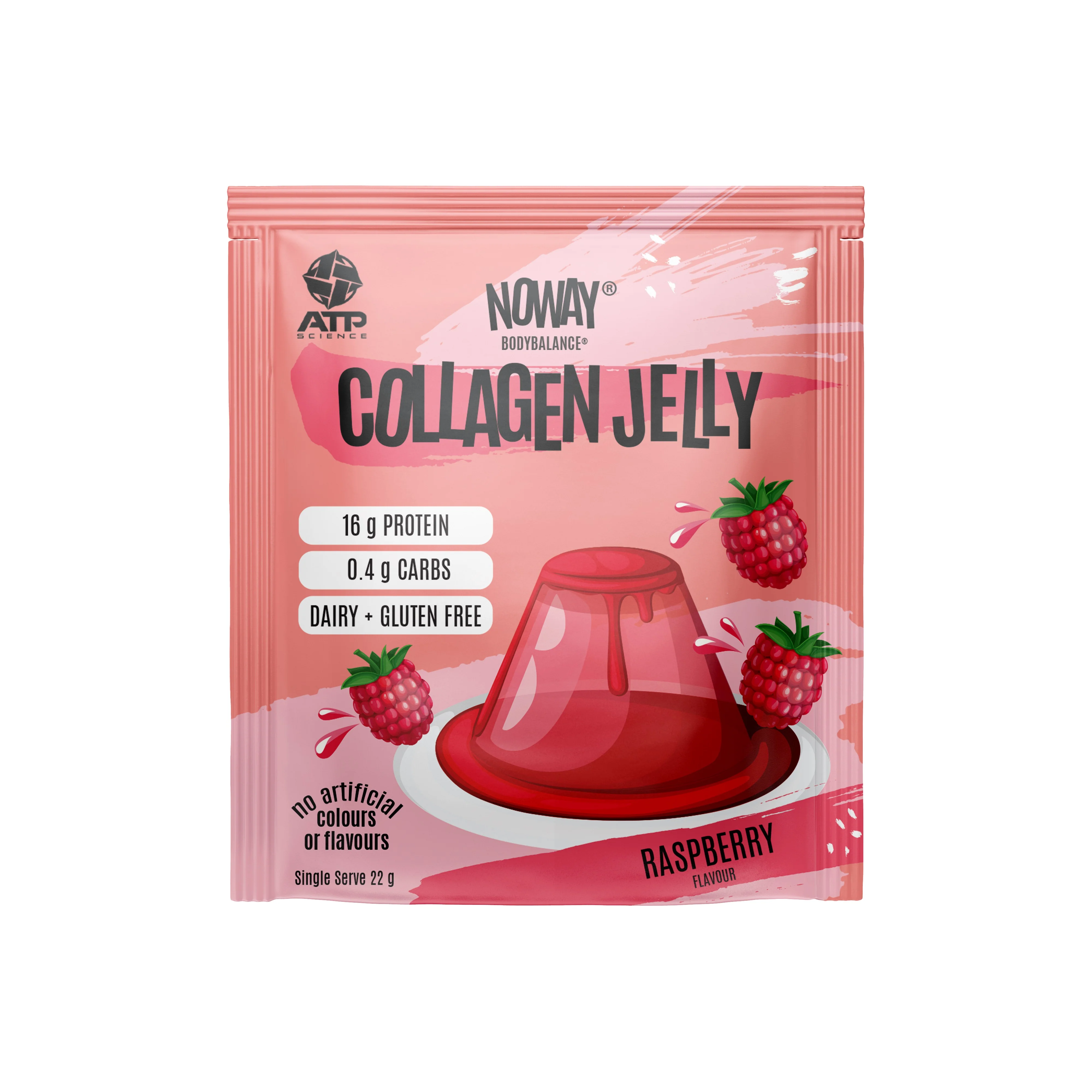 NOWAY Collagen Jelly Raspberry 22g Sachet - Box of 10 - Image 2