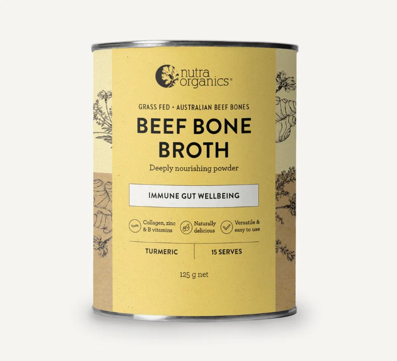 Nutra Organics Beef Bone Broth Turmeric 125g
