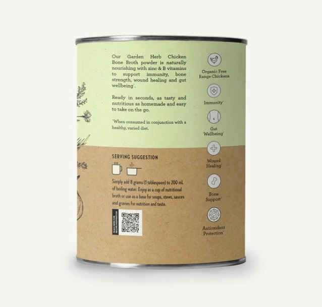 Nutra Organics Chicken Bone Broth Garden Herb 125g - Image 2