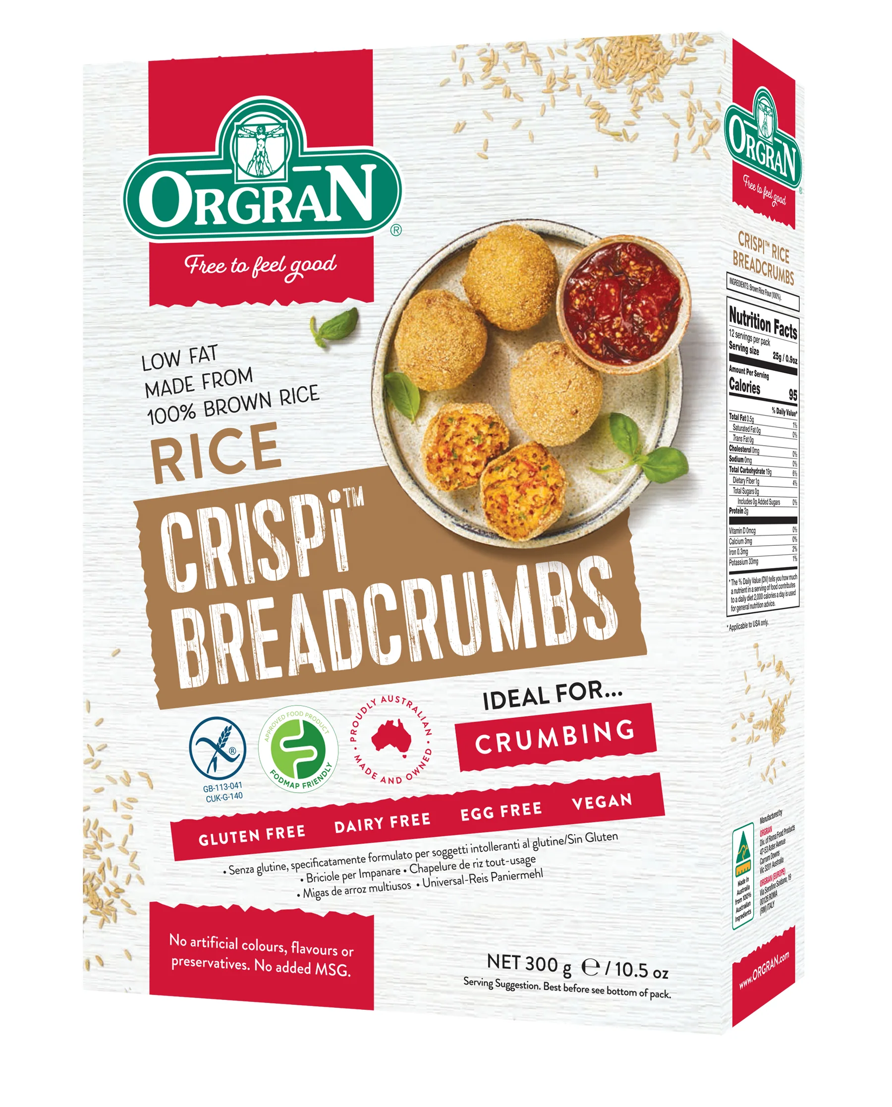Orgran All Purpose Rice Crispi Breadcrumbs