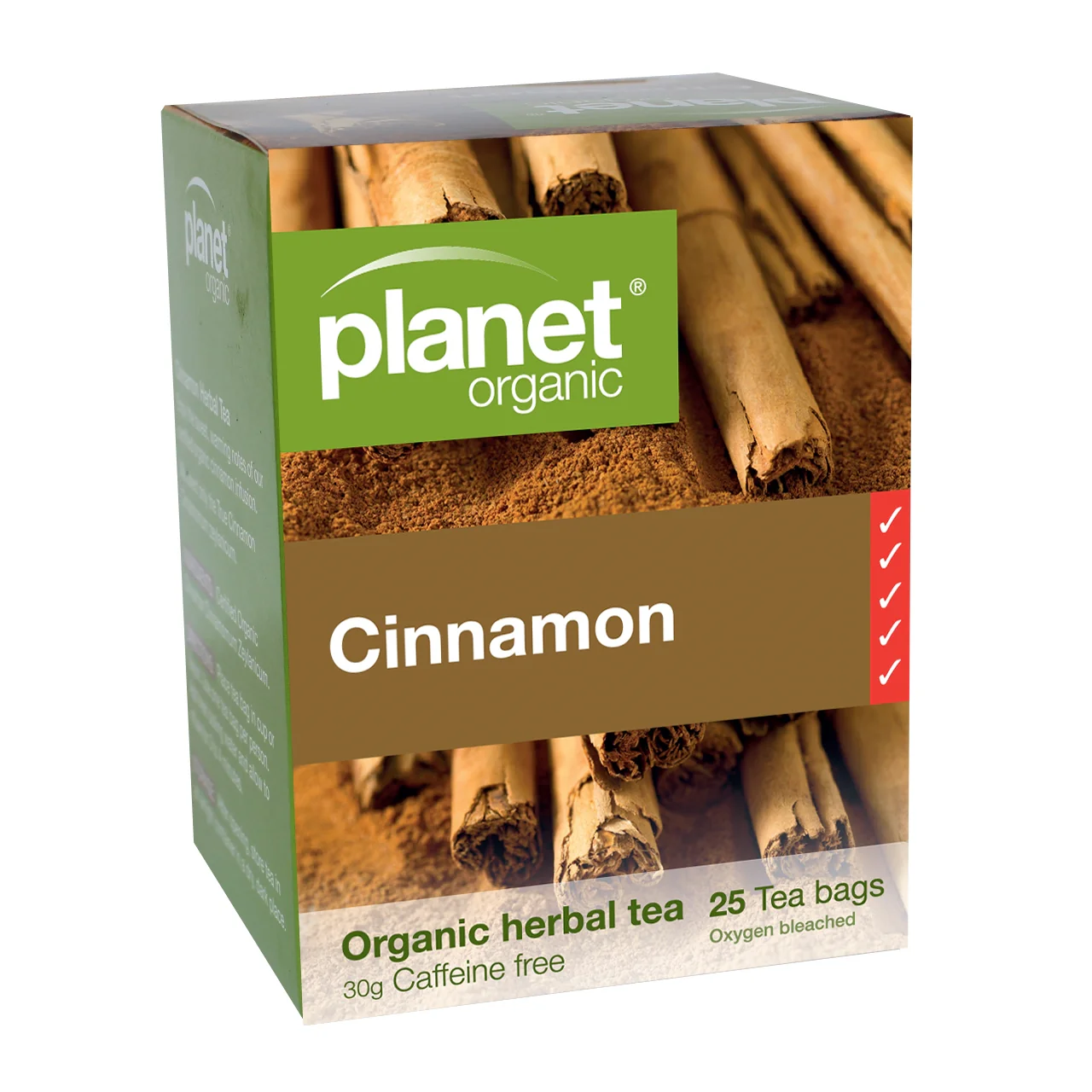 Planet Organic Herbal Tea Cinnamon 25 Tea Bags