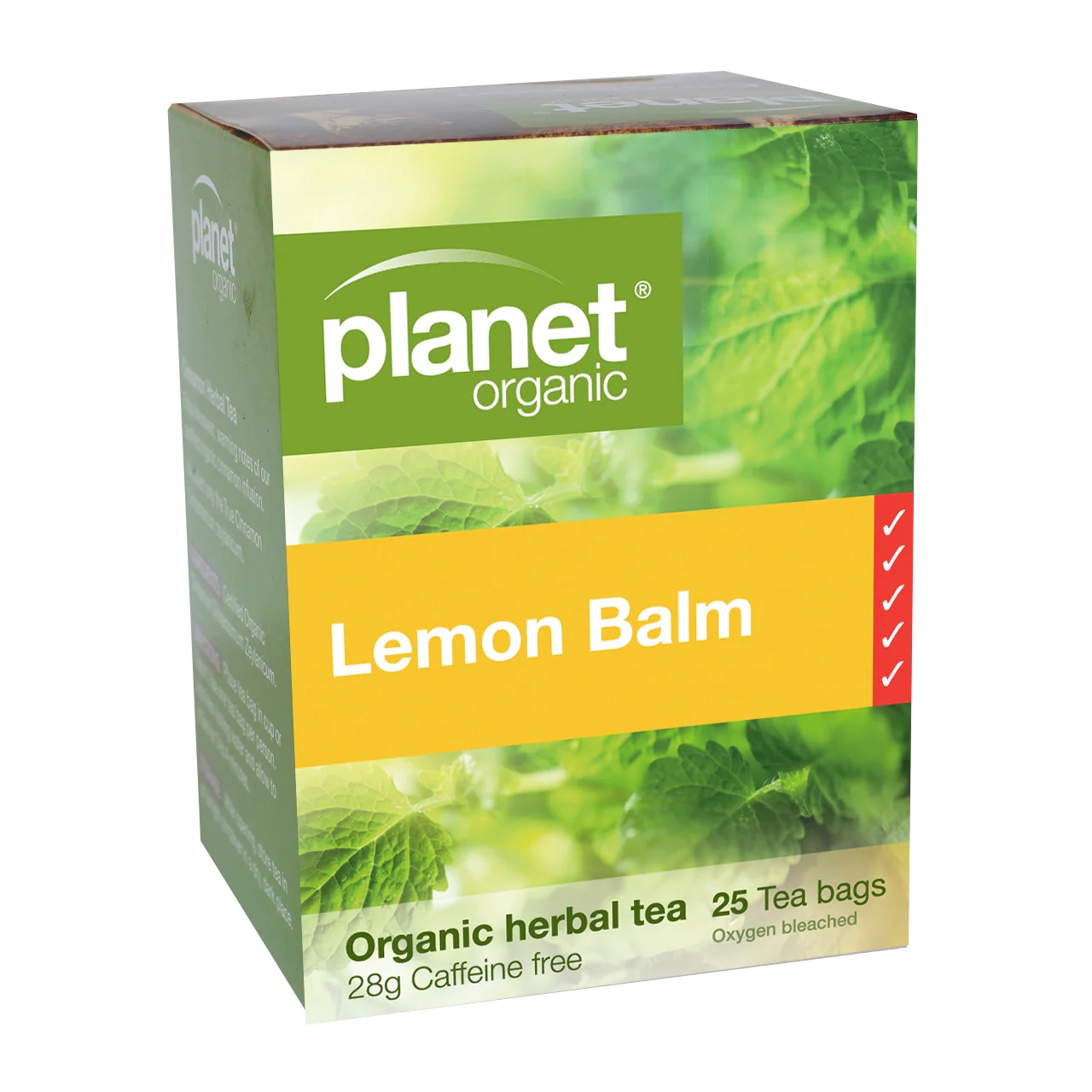 Planet Organic Lemon Balm Tea 25 Tea Bags