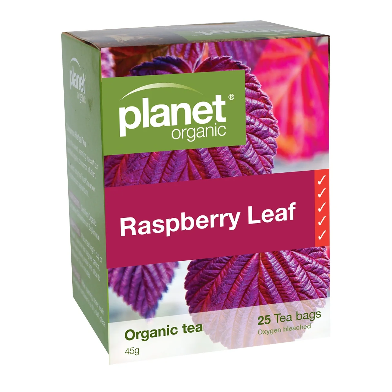 Planet Organic Tea Raspberry Leaf 25 tea bags
