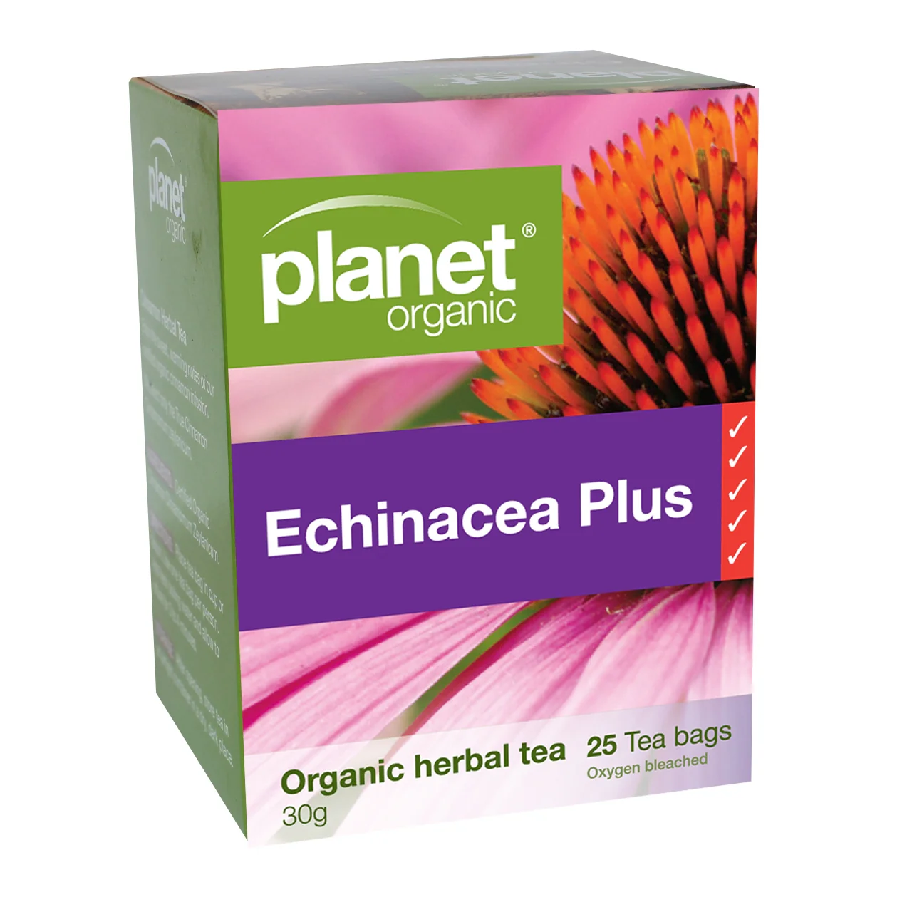 Planet Organic Tea Bags Echinacea 25 Tea Bags