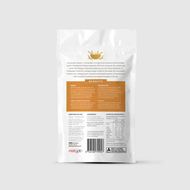 Tonika Organic Cordyceps Powder THE INVICIBLE 90g - Image 2