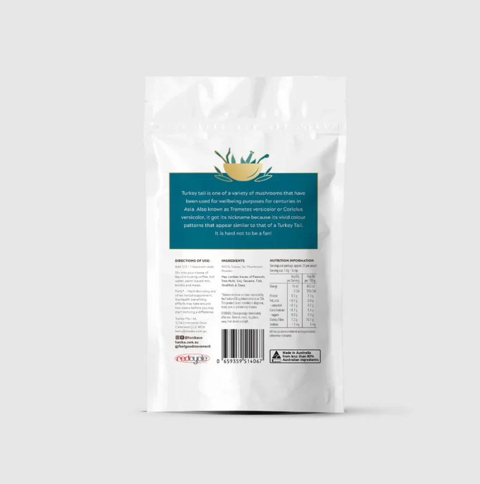 Tonika Turkey Tail Mushrooms Powder THE PROTECTOR 90g - Image 2